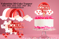 valentine 3D cake topper SVG PNG PDF JPG DXF EPS cutting files for cricut and silhouette