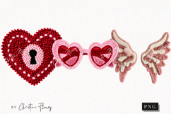 Faux Latch Hook Valentine Clipart | Valentine's Day PNG Product Image 1