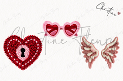 Faux Latch Hook Valentine Clipart | Valentine's Day PNG Product Image 3
