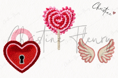 Faux Latch Hook Valentine Clipart | Valentine's Day PNG Product Image 3