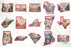 Valentine 50 US States Clipart Bundle Product Image 3