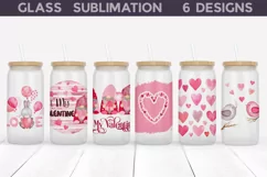 Valentines Day LIbbey Glass Can | Valentine Glass Can Product Image 1