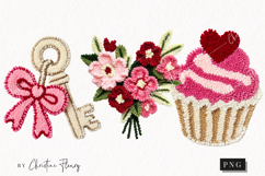 Faux Latch Hook Valentine Clipart | Valentine's Day PNG Product Image 1