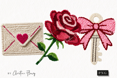 Faux Latch Hook Valentine Clipart | Valentine's Day PNG Product Image 1