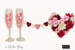 Faux Latch Hook Valentine Clipart | Valentine's Day PNG Product Image 1