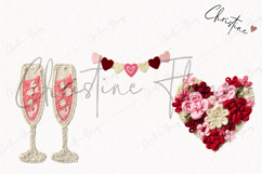 Faux Latch Hook Valentine Clipart | Valentine's Day PNG Product Image 3
