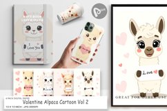 Digital Paper Valentine Alpaca Cartoon Product Image 1