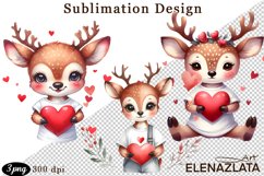 Valentines Day clipart|Cute animals clipart Product Image 1