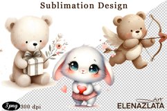 Animal clipart, Cute baby Watercolor clipart Product Image 1