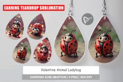 Earring teardrop Valentine Animal Ladybug Product Image 1