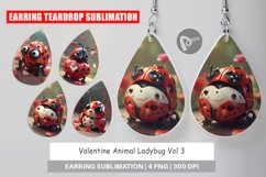 Earring teardrop Valentine Animal Ladybug Product Image 1