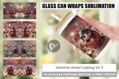 Glass Can Wraps Valentine Animal Ladybug Product Image 1