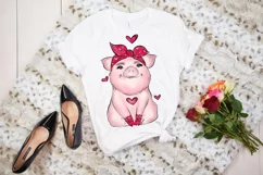 Happy Valentines Day Animal Sublimation Design, Valentine Clipart, Love Png, Hearts Png