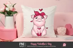 Happy Valentines Day Animal Sublimation Design, Valentine Clipart, Love Png, Hearts Png