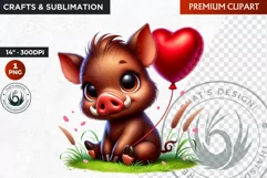 Valentine clipart ,Valentine's day Animal Clipart, Valentine Product Image 1