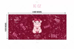 Tumbler Sublimation Valentine Animals, 16 oz glass can wrap, libbey 16 oz template, can glass beer
