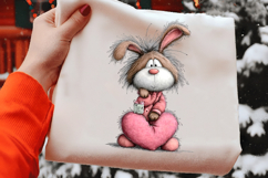 Valentine Animals Watercolor Clipart Product Image 2