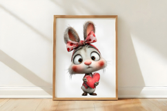 Valentine Animals Watercolor Clipart Product Image 3