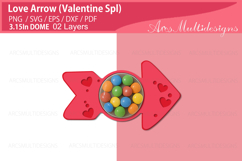 Valentines day arrow candy dome Product Image 3