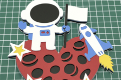valentine astronaut topper 3D SVG Product Image 4