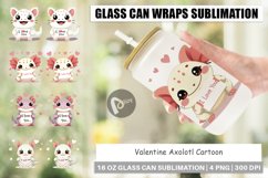 Glass Can Wraps Valentine Axolotl Cartoon Product Image 1