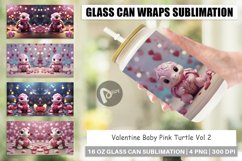 Glass Can Wraps Valentine Baby Turtle Product Image 1