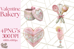Sweet Treats Patisserie Clipart PNG Valentine Bakery Png Product Image 1
