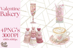 Sweet Treats Patisserie Clipart PNG Valentine Bakery Png Product Image 1