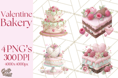 Sweet Treats Patisserie Clipart PNG Valentine Bakery Png Product Image 1