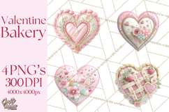 Sweet Treats Patisserie Clipart PNG Valentine Bakery Png Product Image 1