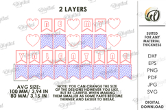Valentine&#039;s Day Banners Bundle Laser Cut. Wall Decor SVG Product Image 3