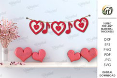 Valentine&#039;s Day Banner Laser Cut. Valentine Wall Decor SVG Product Image 1