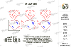 Valentine&#039;s Day Banner Laser Cut. Valentine Wall Decor SVG Product Image 2