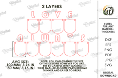 Valentine's Day Banner Laser Cut. Valentine Wall Decor SVG Product Image 2