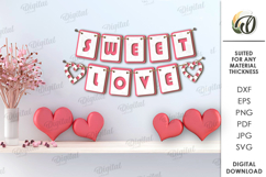 Valentine&#039;s Day Banners Bundle Laser Cut. Wall Decor SVG Product Image 6