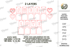 Valentine's Day Banner Laser Cut. Valentine Wall Decor SVG Product Image 2
