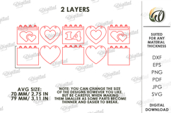 Valentine&#039;s Day Banner Laser Cut. Valentine Wall Decor SVG Product Image 2