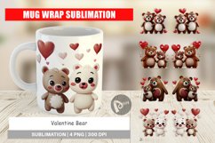 Mug Wrap Design Valentine Bear Product Image 1