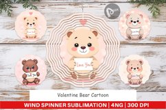 Wind Spinner Valentine Bear Cartoon Product Image 1