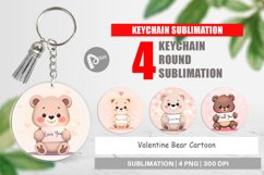 Keychain Valentine Bear Cartoon Product Image 1