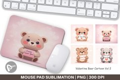 Mouse Pad Valentine Bear Cartoon Product Image 1