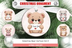 Christmas Ornaments Valentine Bear Cartoon Product Image 1