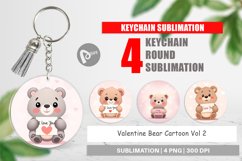 Keychain Valentine Bear Cartoon Product Image 1