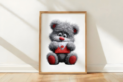 Valentine Bear Clipart Sublimation Product Image 3