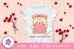Cute teddy bear clipart kawaii animals Valentine clip art Product Image 2