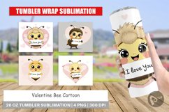 Tumbler Wrap Valentine Bee Cartoon Product Image 1