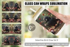 Glass Can Wraps Valentine Bird Crow Product Image 1