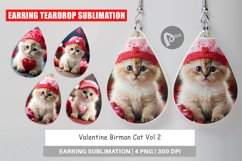Earring teardrop Valentine Birman Cat Product Image 1