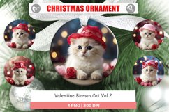 Christmas Ornaments Valentine Birman Cat Product Image 1