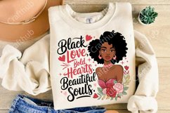 Valentine Black Girl PNG, Valentine black woman PNG Product Image 3